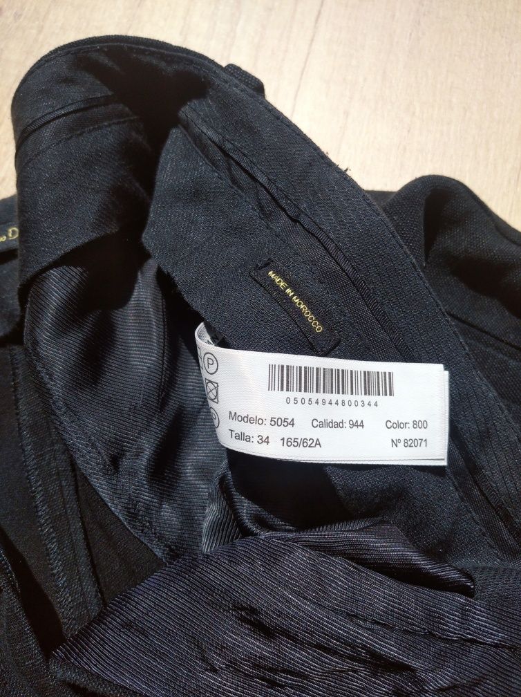 Широкі брюки кюлоти Massimo Dutti XS/S лляні штани льон ліоцелл чорні