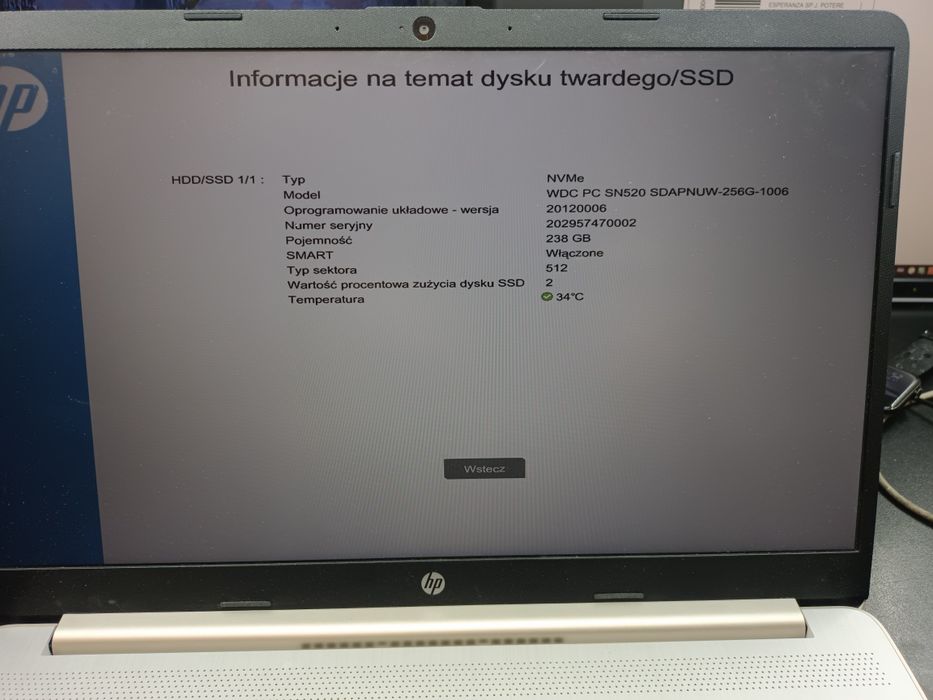 Laptop Hp15s i3-1115g4 8/256ssd win11 Komis Madej Sc