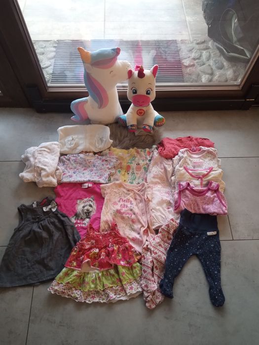Zestaw mix paka ubrań dziewczynka rozmiar 62cm
