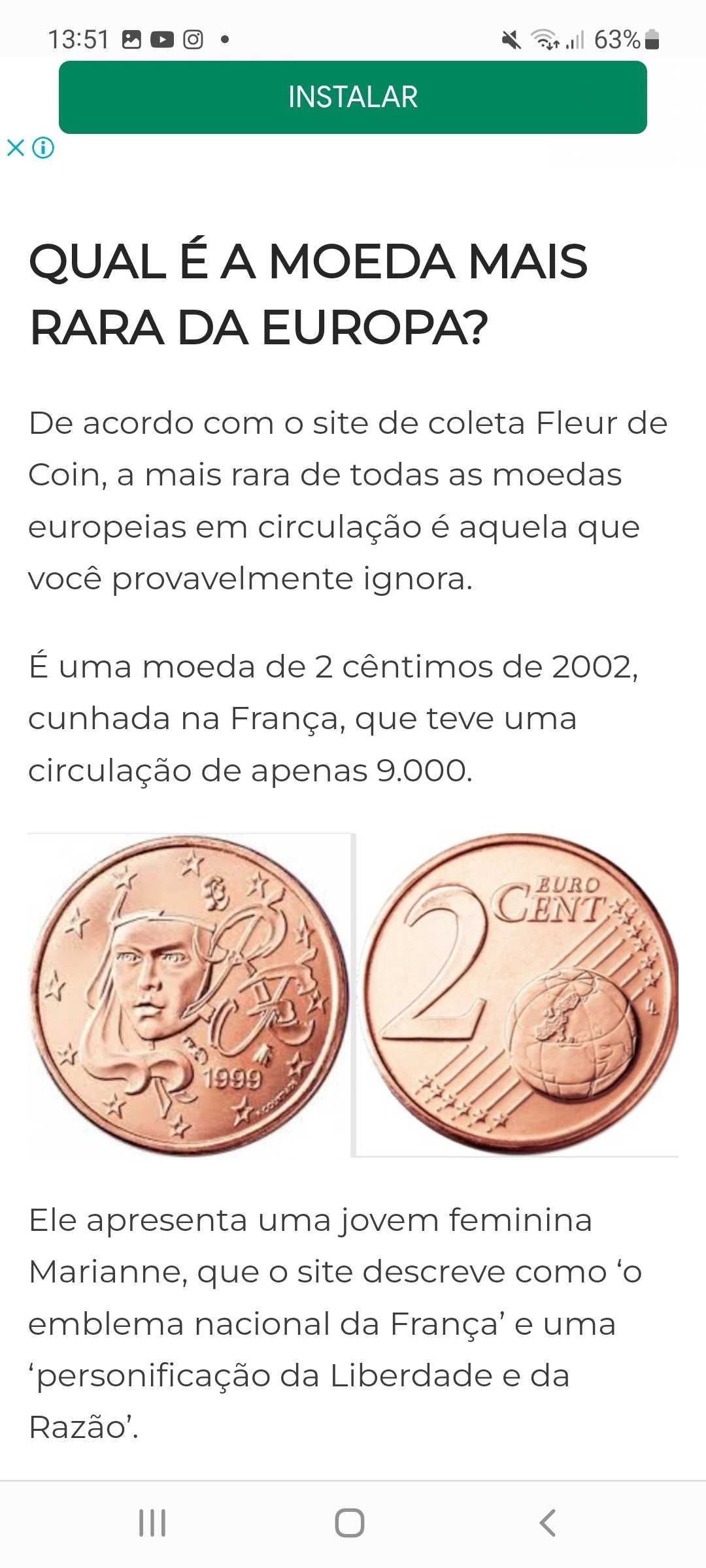 Moeda rara 0,02 com valor para colecionadores,  RF 1999