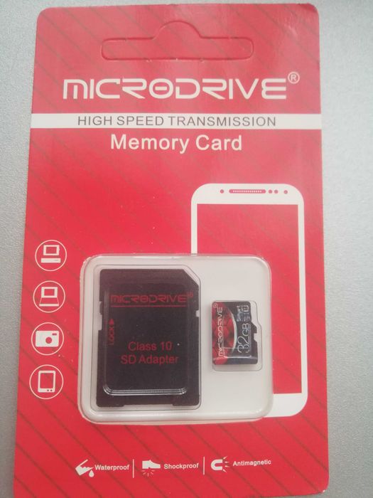 Karta pamięci 32 gb Microdrive SD card pamięć Nowa + adapter