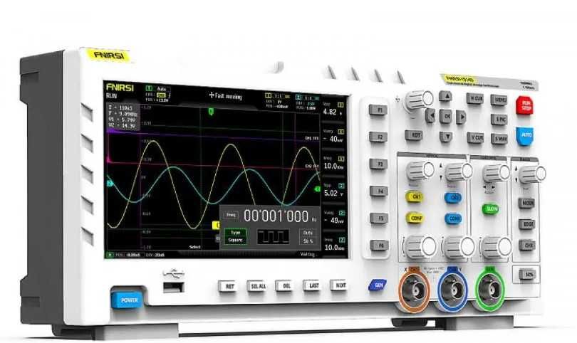 Осциллограф FNIRSI-1014D 2 канала 100MHz 1Gsps, генератор, 7",