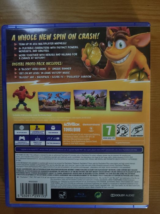 Продам диск на PlayStation 4/5 Crash Team Rumble