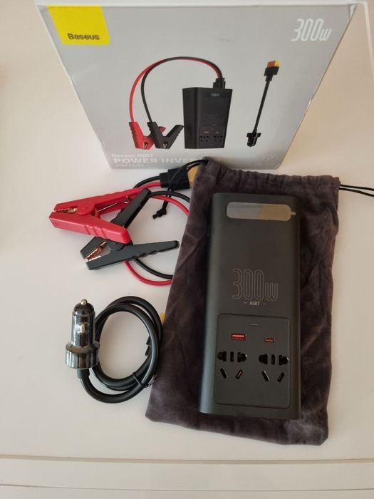 Baseus 300w power inverter чистий синус  12 v - 220 v чистый синус