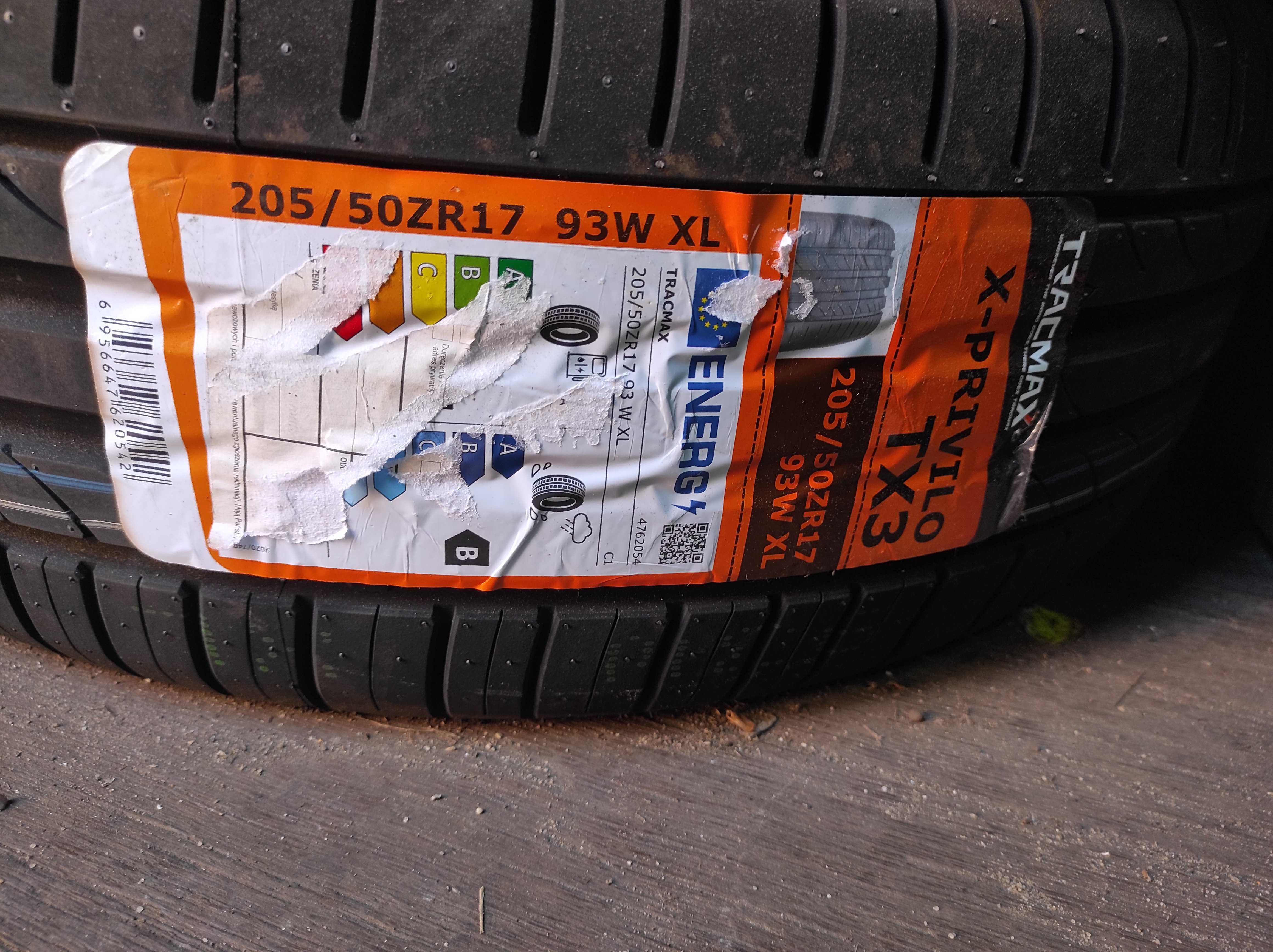 NOWE letnie 2szt 205/50 R17 Tracmax TX3