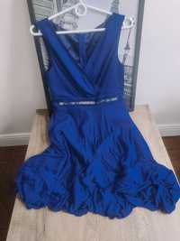 сукня синього кольору , V-подібного вирізу Плаття на фотосесію