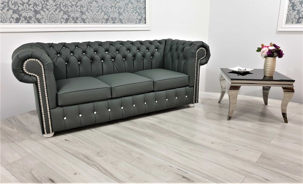 Sofa Chesterfield Classic GLAMOUR - SKÓRA / KOLOR / PRODUCENT