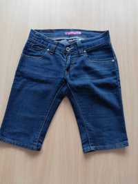 Levi's jeansowe/dżinsowe krótkie spodenki damskie granatowe 34