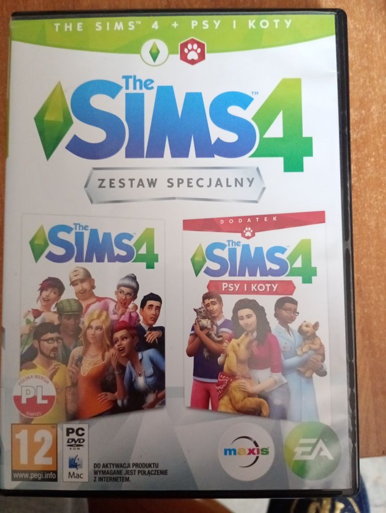 Sims 4 plus + Sims 4 psy i koty pc stan bardzo dobry