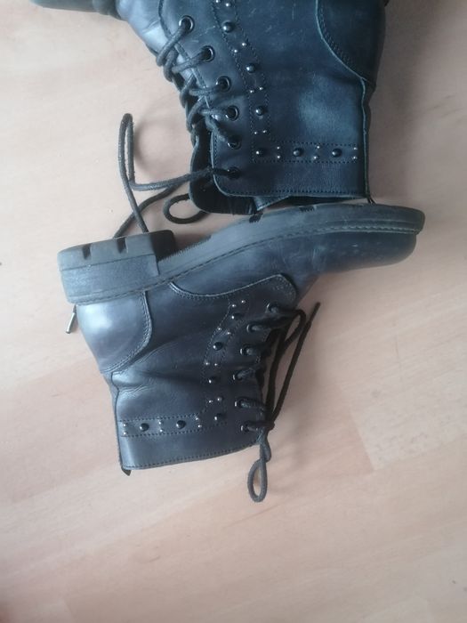 Traperki Lasocki skórzane stylowe r. 34, stan dobry