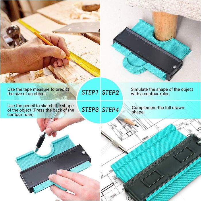 New! 14.6 cm Profile Contour Gauge, Offer Includes Tape Measure64729414589826124