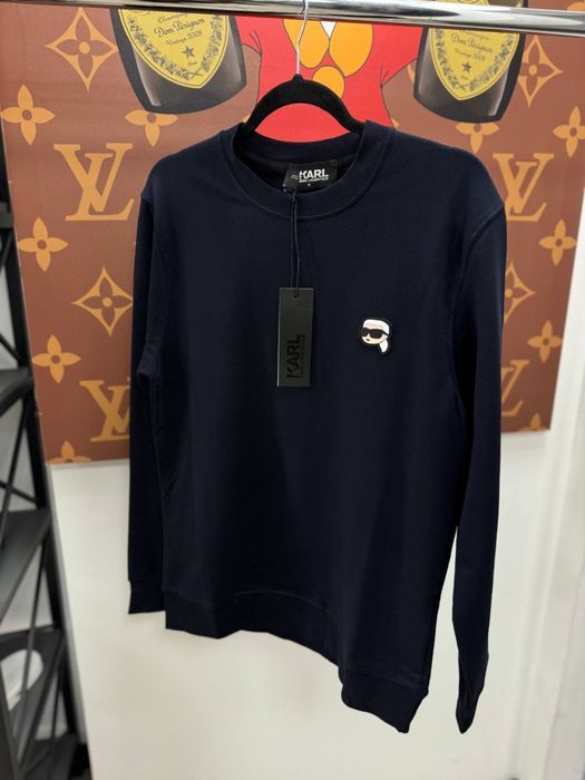 РАСПРОДАЖА -40% Женский свитшот Karl Lagerfeld синий премиум Кофта топ