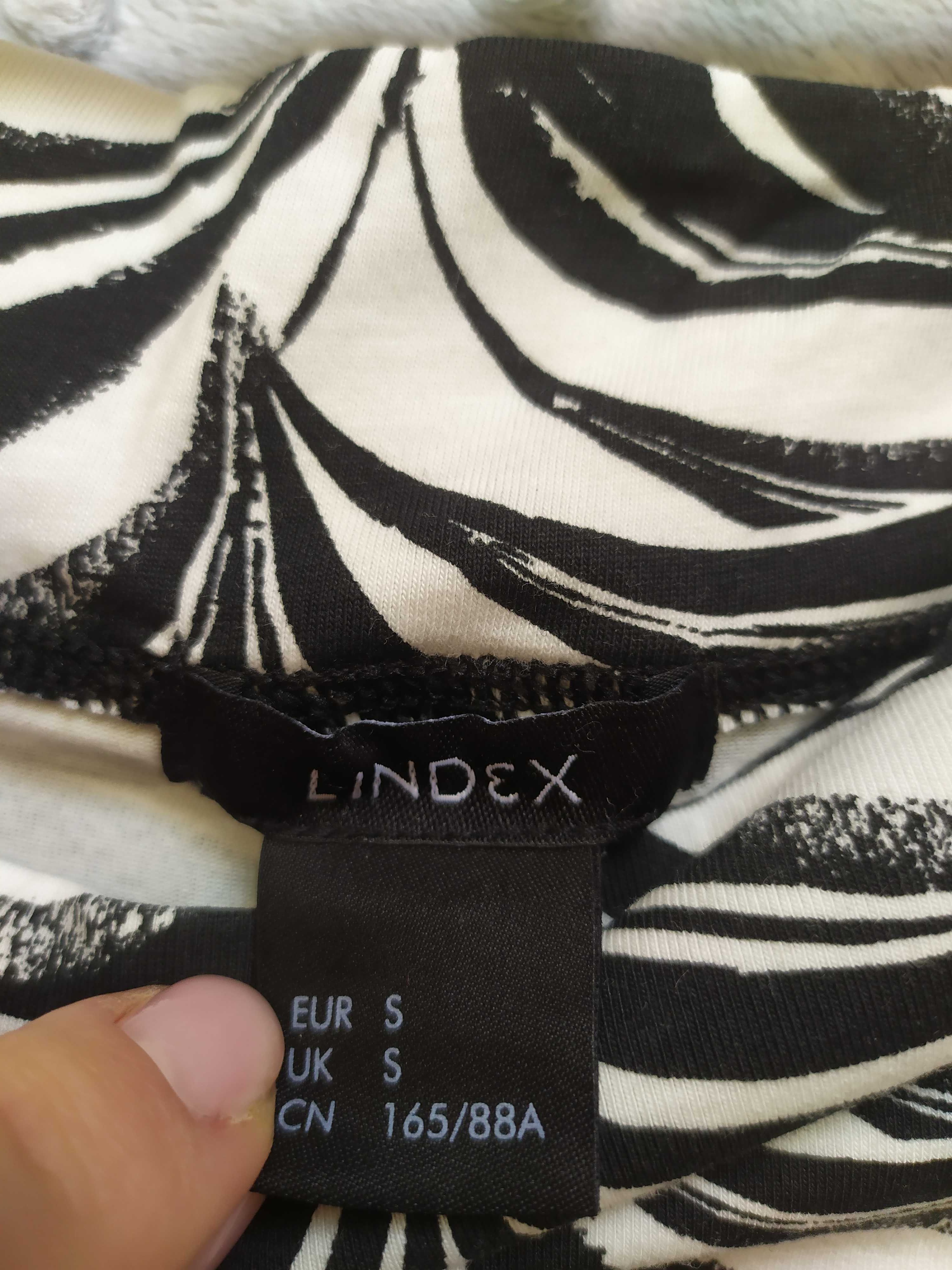 Bluzka damska krótki rękaw Lindex S zebra