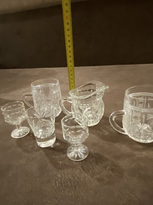 Посуда, стаканы, салатницы, фужери, соусник, селедочницы