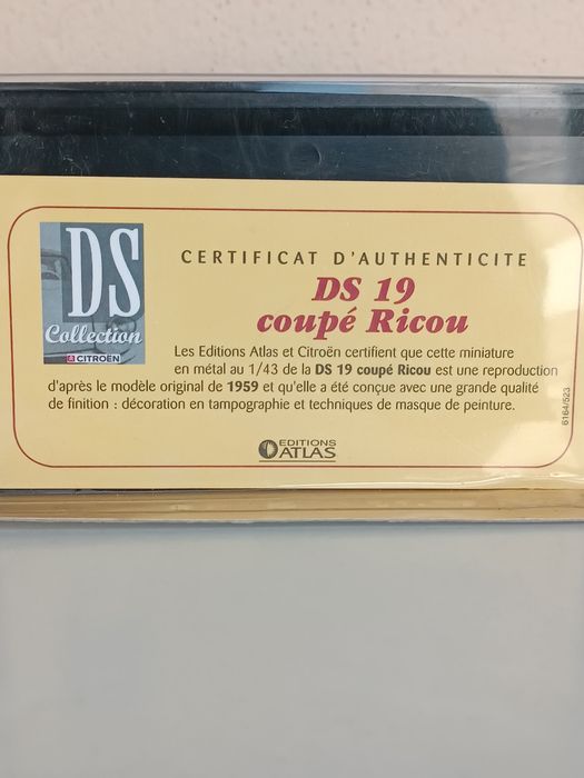Citroen DS 19 coupé Ricou 1/43
