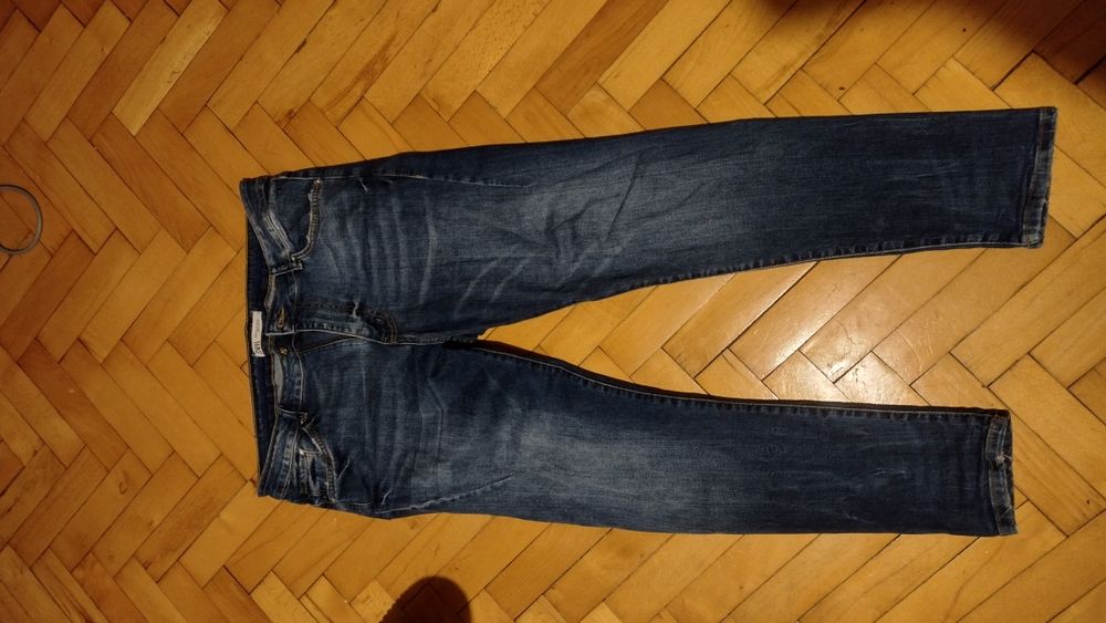 Nowe Spodnie męskie jeansowe Zara granatowe rozmiar 46 L