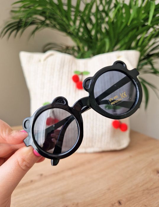 Okulary okularki dziecięce lenonki przeciwsłoneczne uv400 nowe czarne