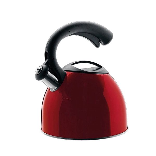 Czajnik Cilio Count z gwizdkiem, 2,5 l, śred. 19,5x25 cm, czerwony