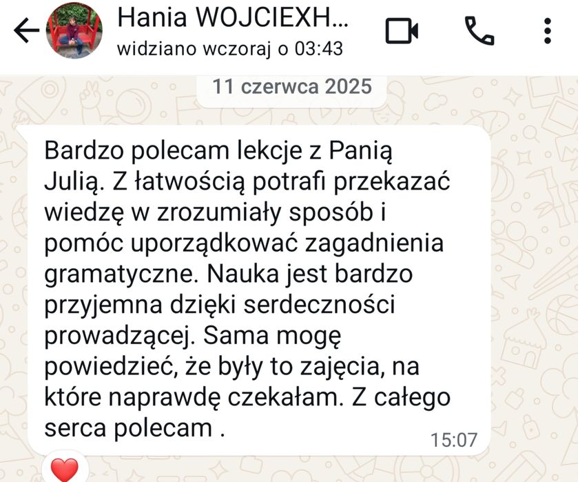 ANGIELSKI z Lektorką - Matura/Dorośli/E8 indywidualnie i grupy FAKTURA