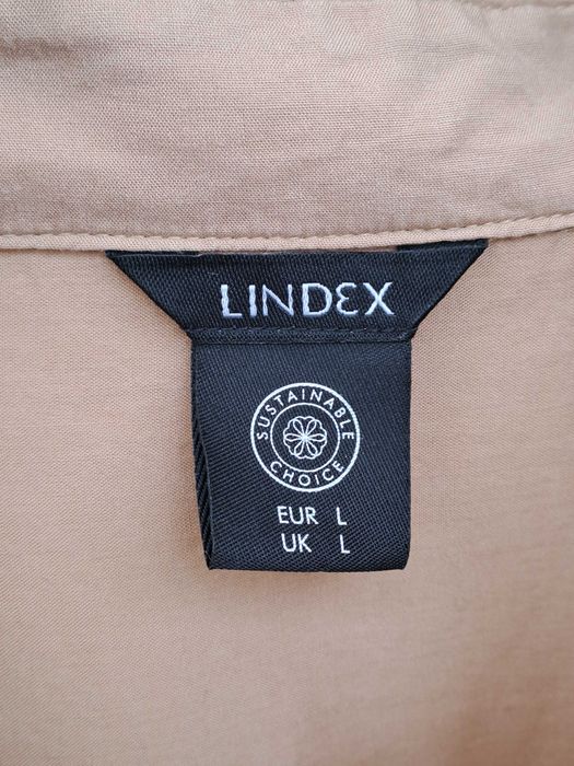 Koszula Lindex oversize kawa z mlekiem lyocell tencel XL XXL 46 48