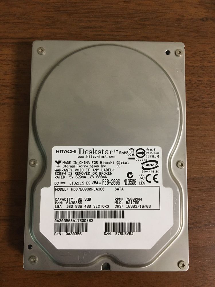 Жесткий диск Hitachi 80Gb, Samsung 120Gb, Винчестер