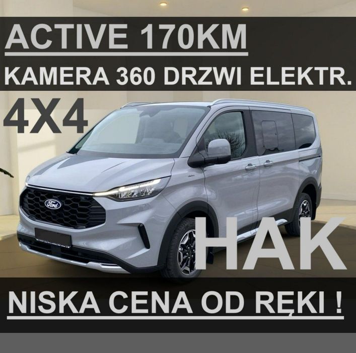 Ford Tourneo Custom L2 4X4 Active MatrixLed Kamera 360 Elektr. drzwi Niska Cena 3349zł