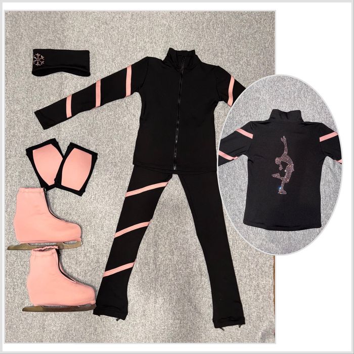 Костюм для фигурного катания 134 см. Тренировочная одежда для катка