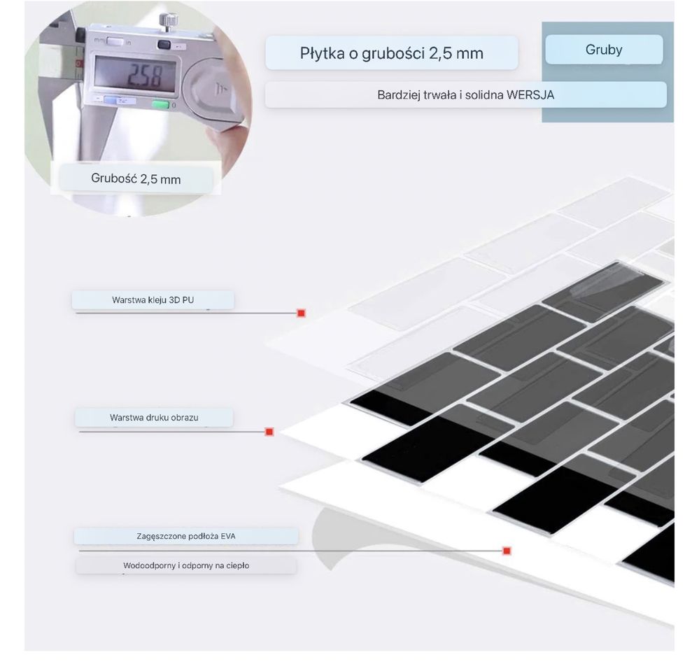 10 sztuk Panele dekoracyjne 3D do ścian Wodoodporne płytki