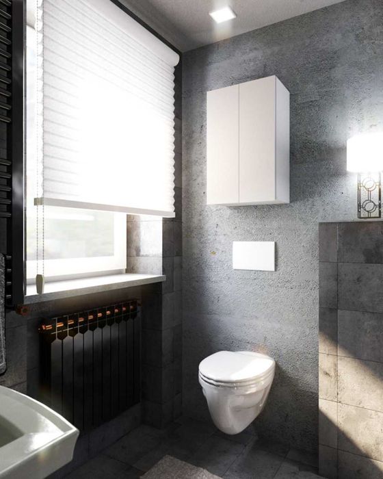 Szafka Łazienkowa Wisząca Nad Umywalkę 60cm Bezuchwytowa Pojemna Biała