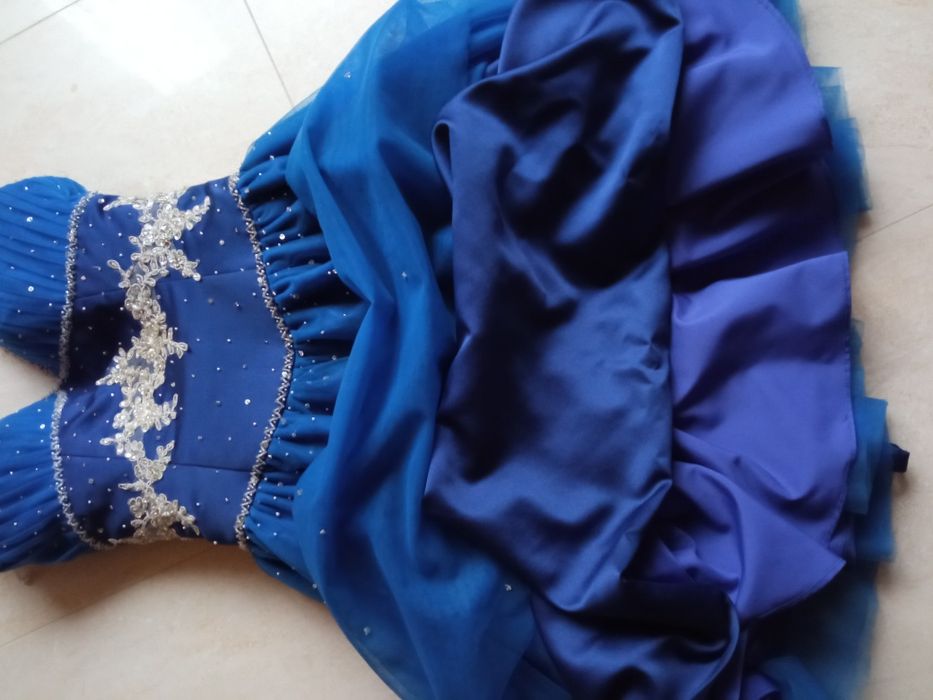 Sukienka S/36  38  Extra jak księżniczka chabrowa  bal  wesele przy