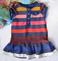 sukienka princeska 6-9m Tommy Hilfiger paski