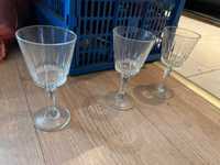 Szklane kryształowe kieliszki (3 sztuki) francuskie