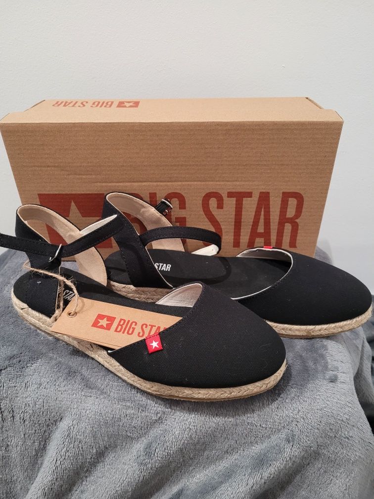 Damskie Espadryle Czarne Marki Big Star rozmiar 37