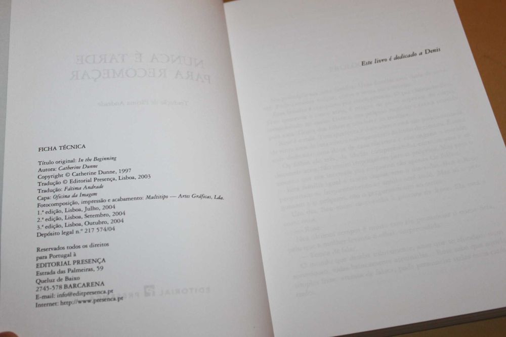 Nunca é tarde para recomeçar// Catherine Dunne