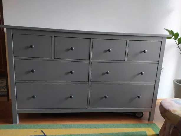 IKEA Hemnes komoda , 8 szuflad, szara  - dostawa gratis