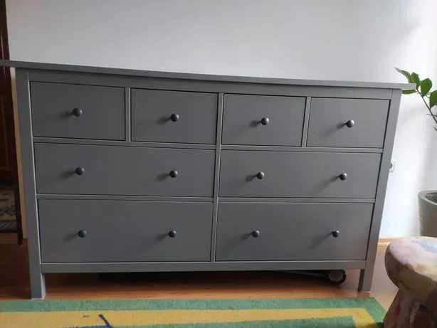 IKEA Hemnes komoda , 8 szuflad, szarybrąz  - dostawa gratis