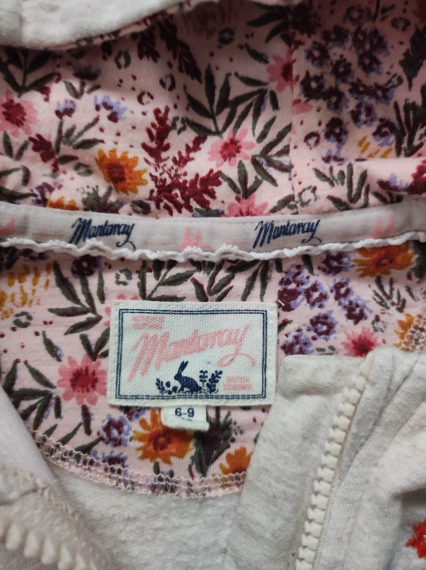 Kombinezon haftowany wiosenny na wiosnę bawełniany 68 dla dziewczynki