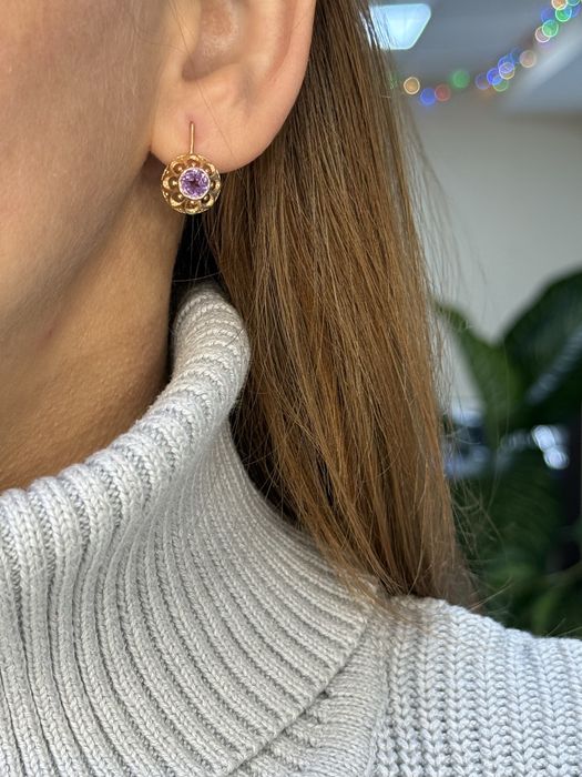 Золотые серьги 583 пробы СЮЗ