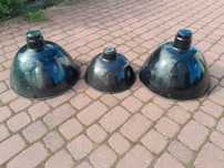 Stare lampy, klosze przemysłowe, emaliowane, loft, PRL, NRD