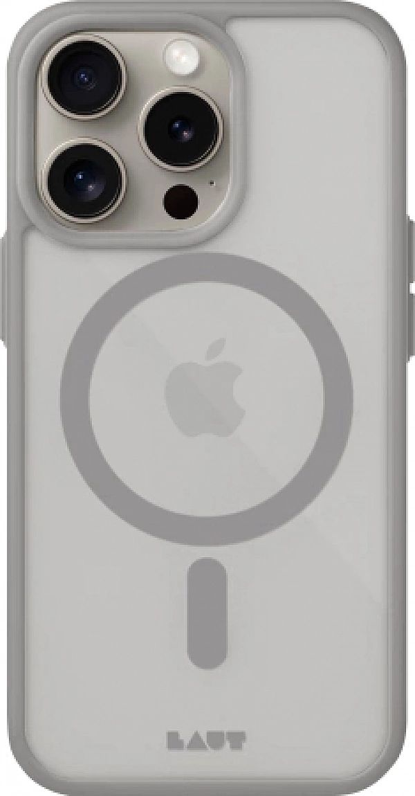 Etui LAUT Huex Protect z MagSafe do iPhone 15 Pro - szare