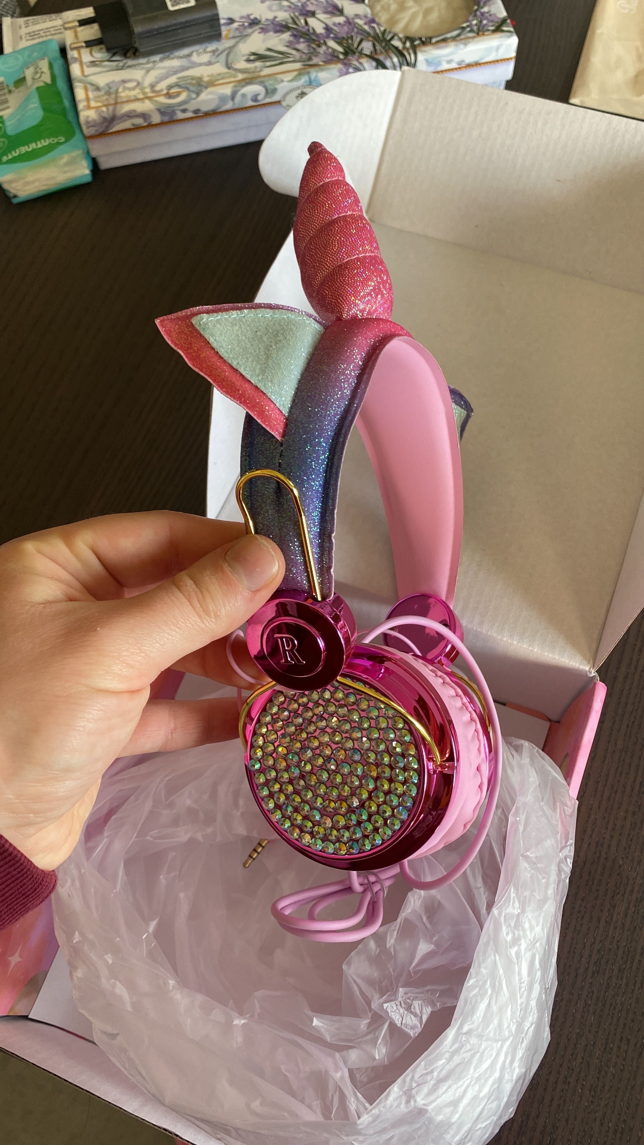 Auriculares de luxo unicórnios