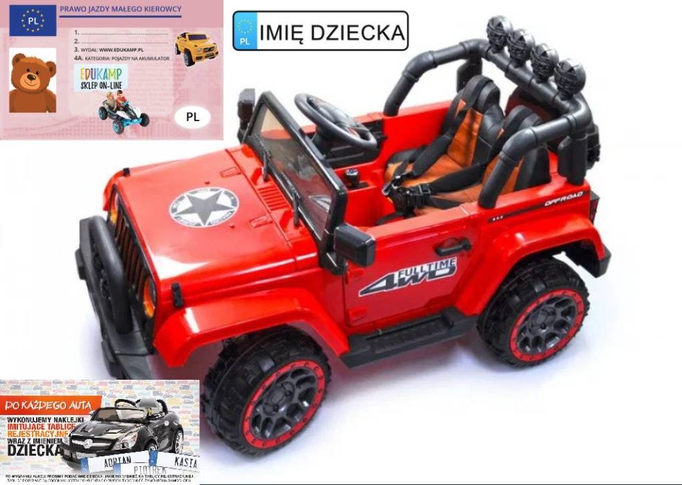 JEEP na akumulator DRIFTER 2x45W, Auto na akumulator Koła EVA KLUCZYK