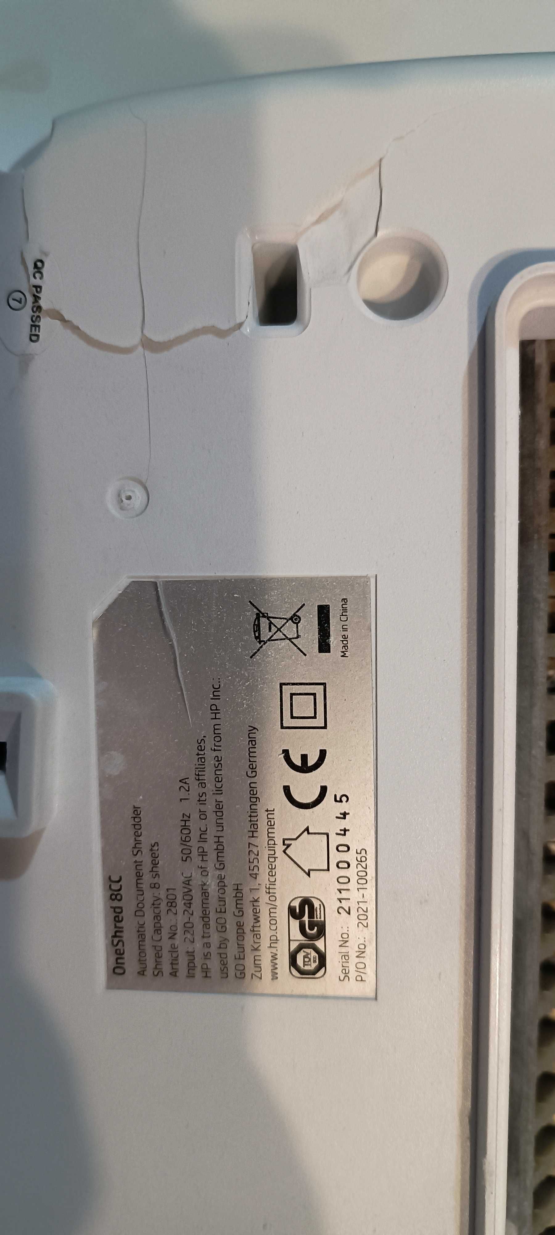 Niszczarka HP ONESHRED 8CC