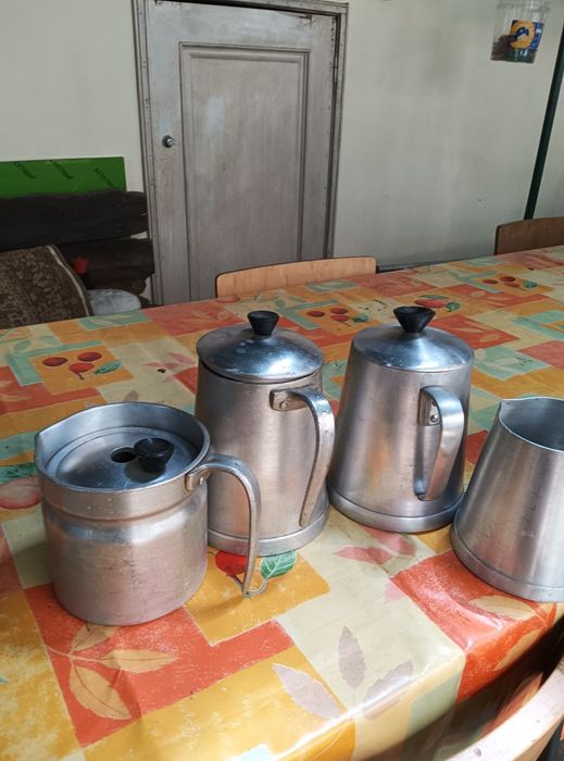 Cafeteiras antigas alumínio grosso