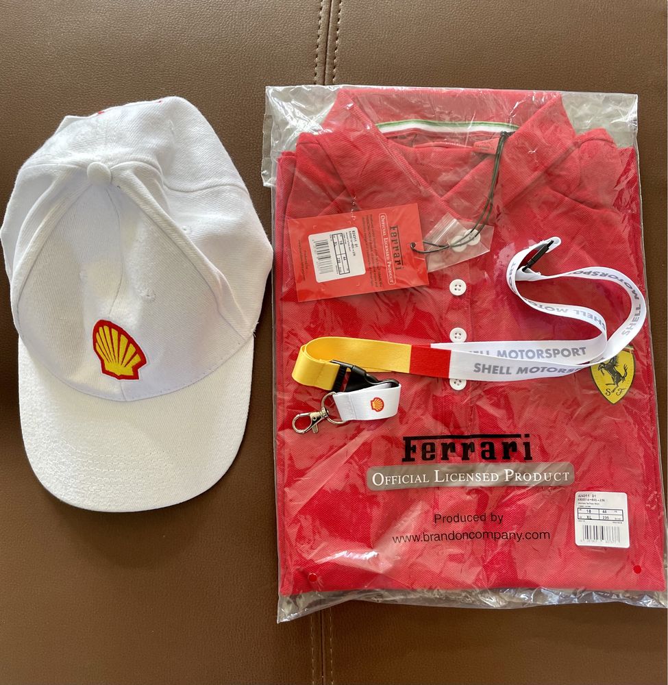 Oficjalne licencjonowane damskie Polo Ferrari r. 44 (XL) czapka smycz