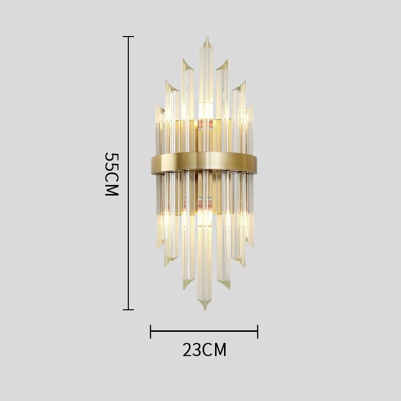Kinkiet Lukkolight odcienie żółtego i złota, przezroczysty E14 40 W