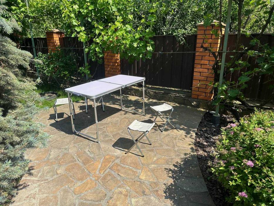 ‼️ Усиленный стол + 4 стула для пикника, рыбалки и туризма.  3️⃣ цвета