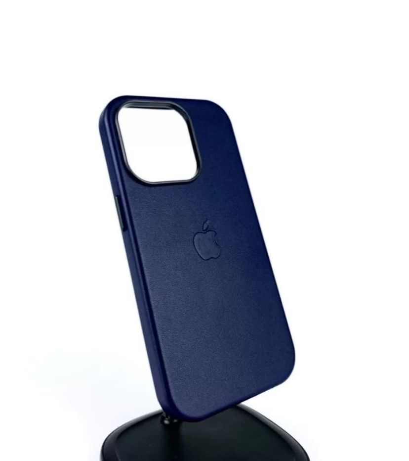 Кожаный чехол для iPhone 14 Leather case MagSafe