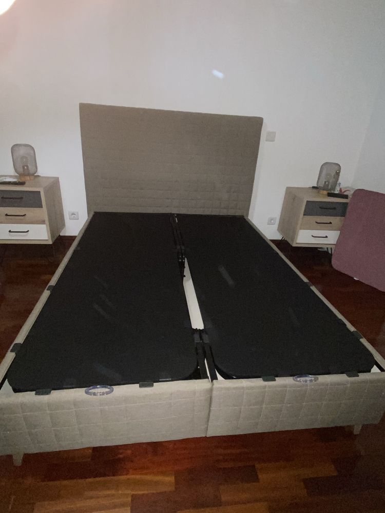 Sommier de casal com colchão como novo 2.00x1.40x0.30mt