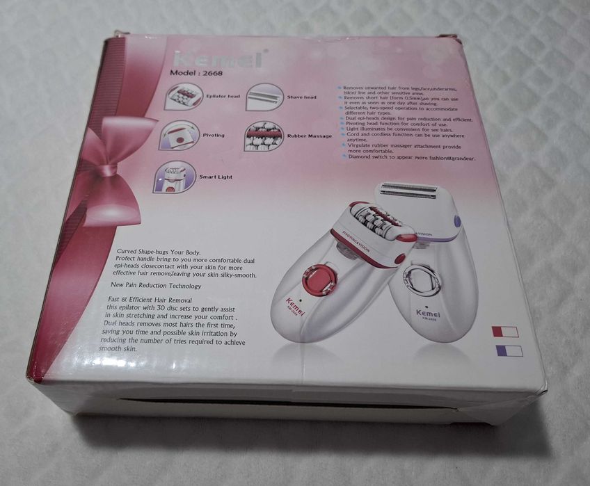 Depilator damski, maszynka do golenia, golarka, bezprzewodowy, 2w1